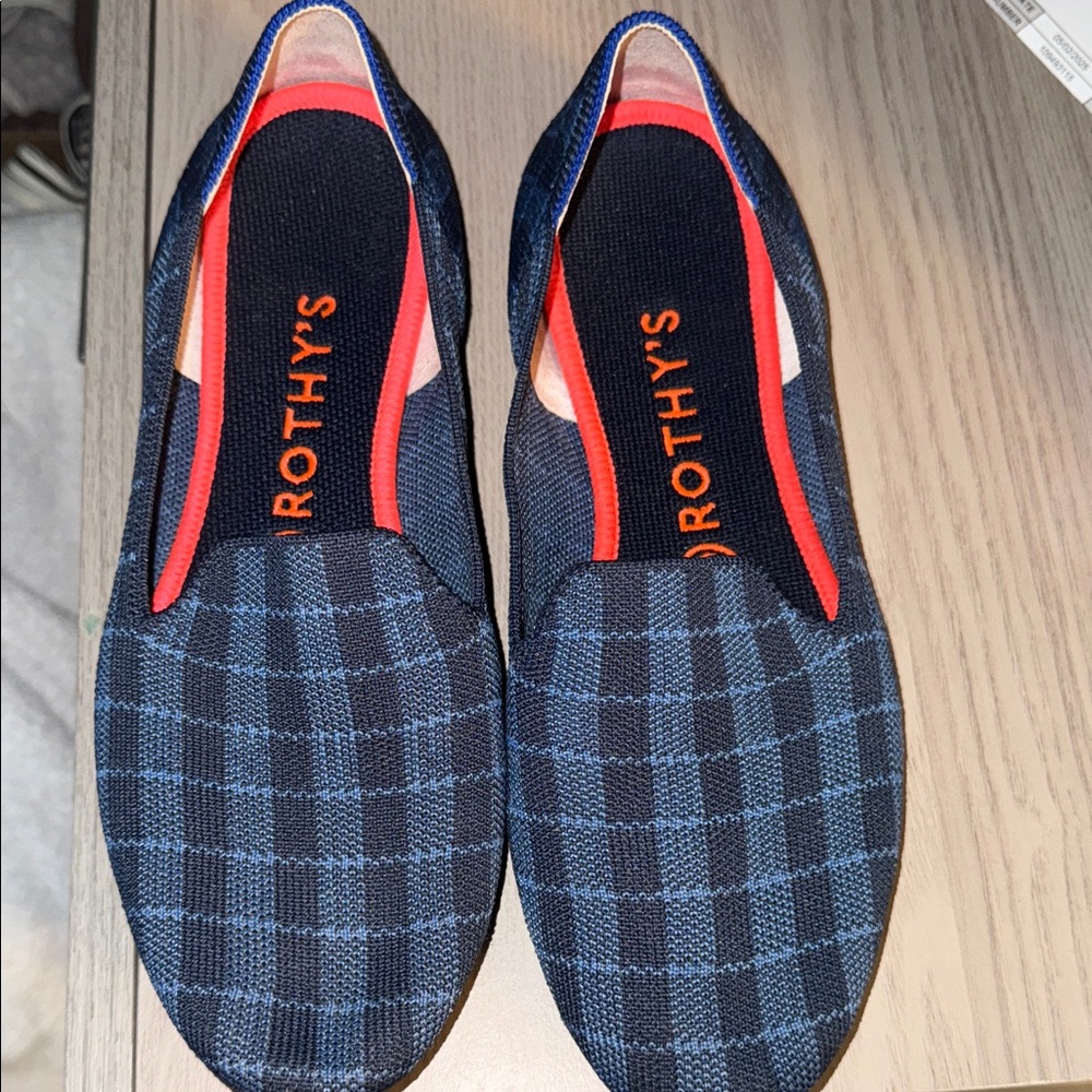 Rothy's women Navy Check Loafers